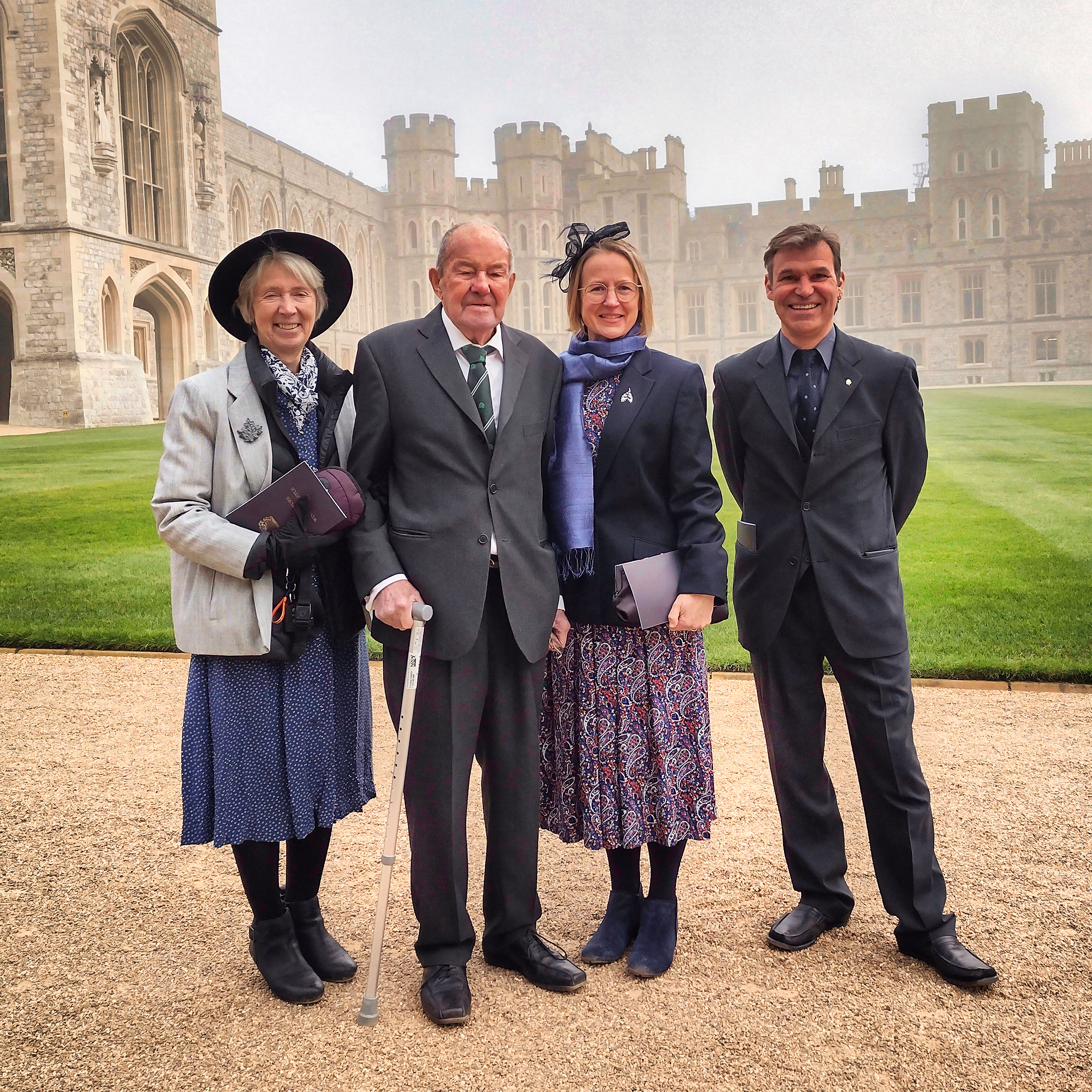 Left to right: Jill Butler, Ted Green MVO MBE, Sarah Bryce and Julian Hight.