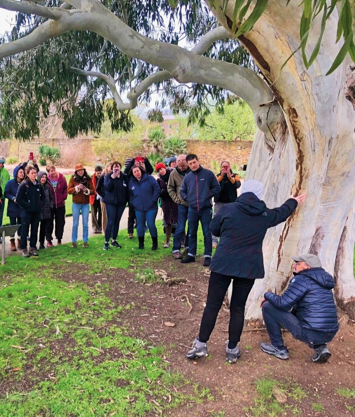 Stefania Gasperini and Giovanni Morelli lead the attendees on their specially created morphophysiology tree walk.