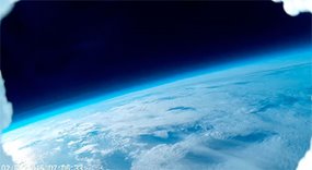 Earth from 100,000 feet, taken by Ella & Nicki’s weather balloon