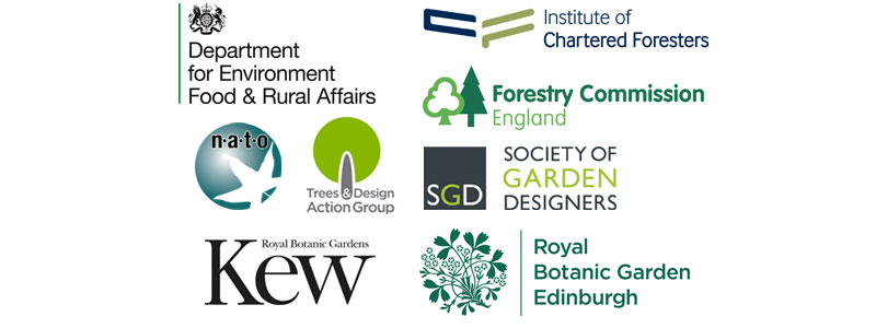Partners: Institute of Chartered Foresters, Forestry Commission, NATO, Society of Garden Designers, TDAG and Kew Royal Botanic Gardens