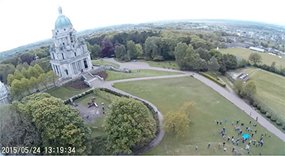 Williamson Park, Lancaster, minutes after weather balloon launch
