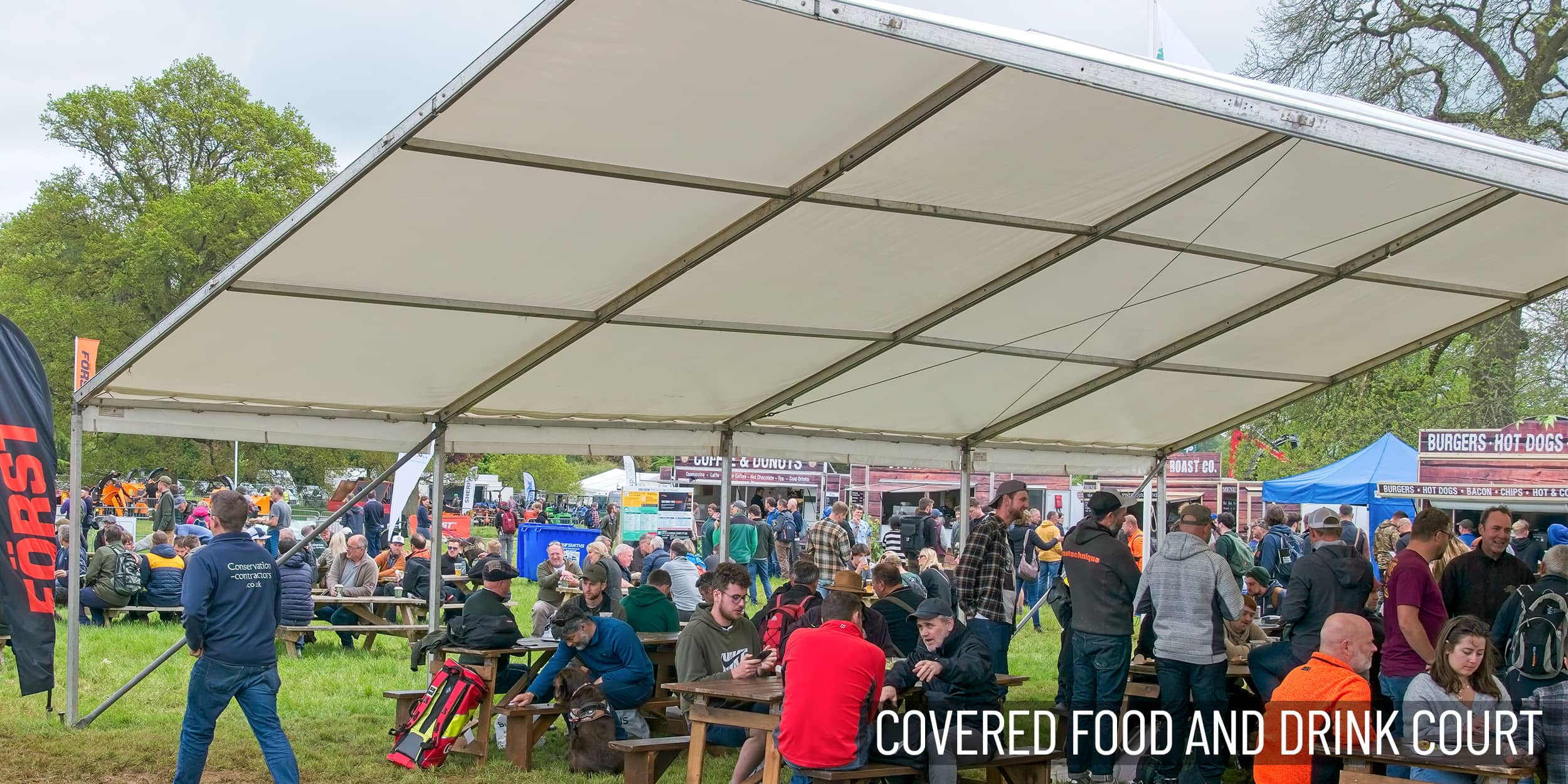 The covered food and drink court proved popular