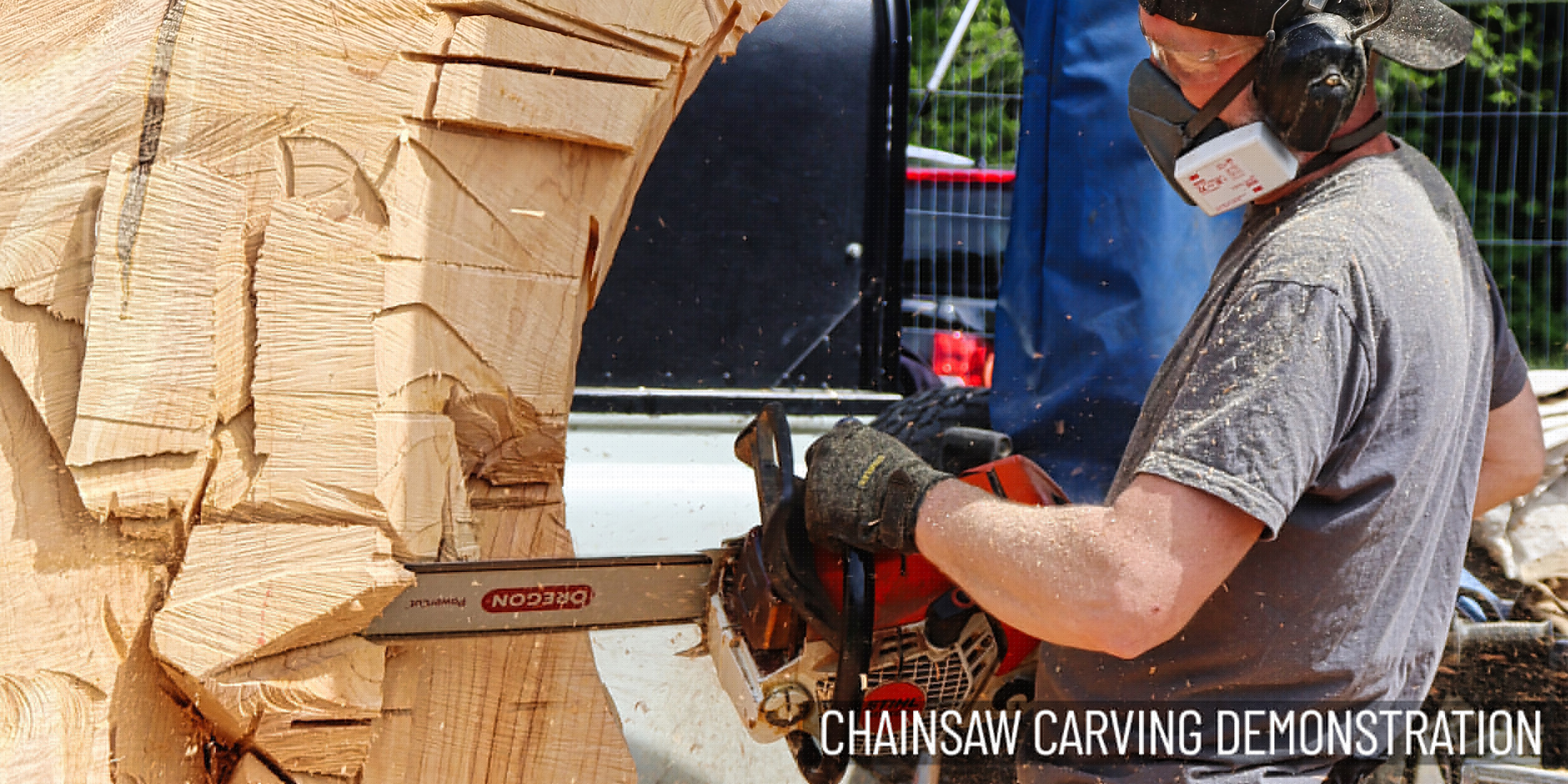 Chainsaw caving demonstration
