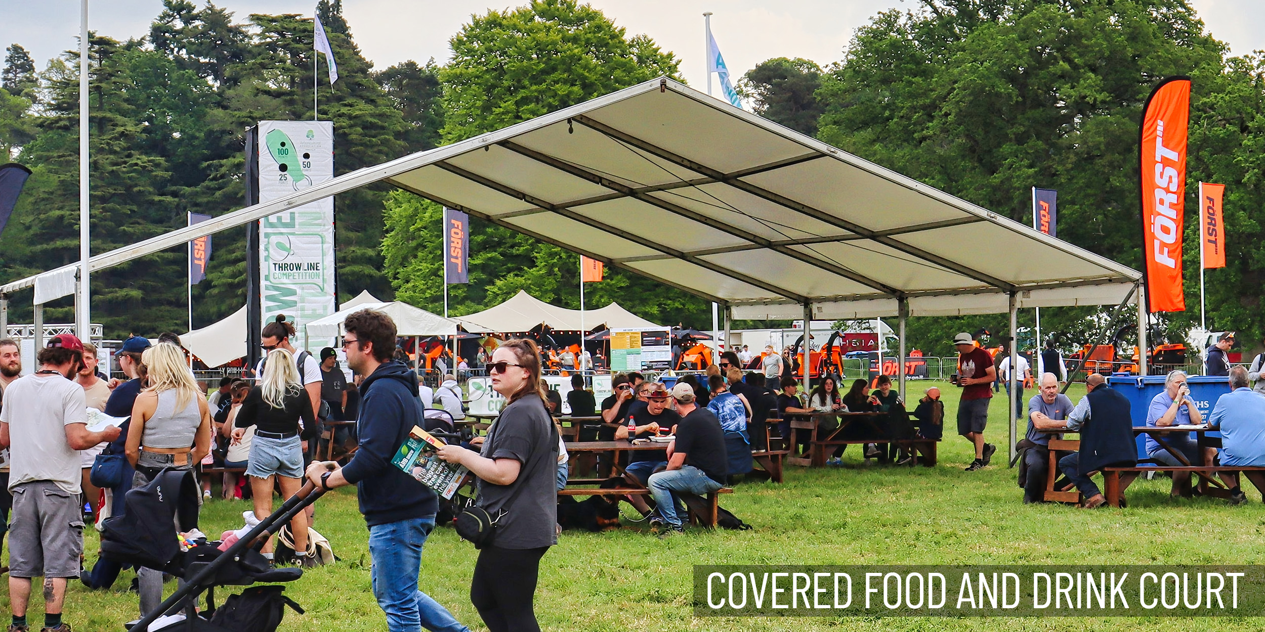 The covered food and drink court proved popular again