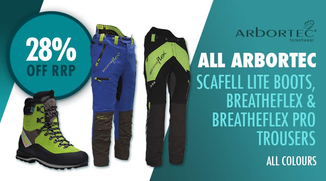 28% off RRP on ALL Arbortec Scafell Lite Boots, Breatheflex & Breatheflex Pro Trousers – ALL Colours