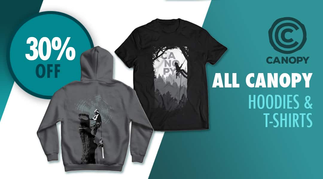 30% off ALL Canopy Clothing Hoodies and T-Shirts