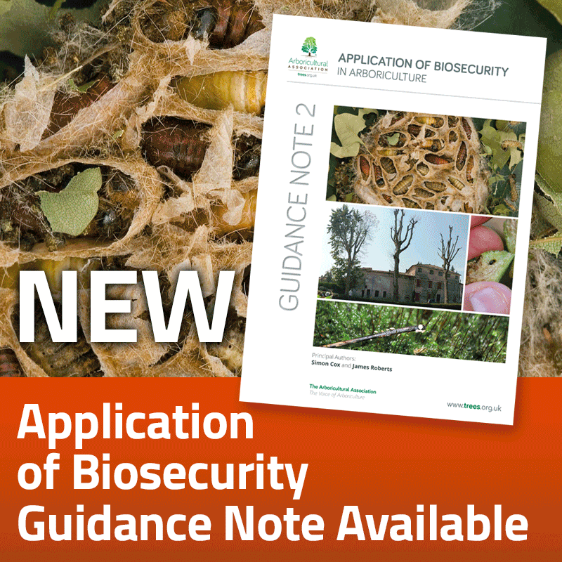 Application of Biosecurity in Arboriculture now available Application of Biosecurity in Arboriculture now available