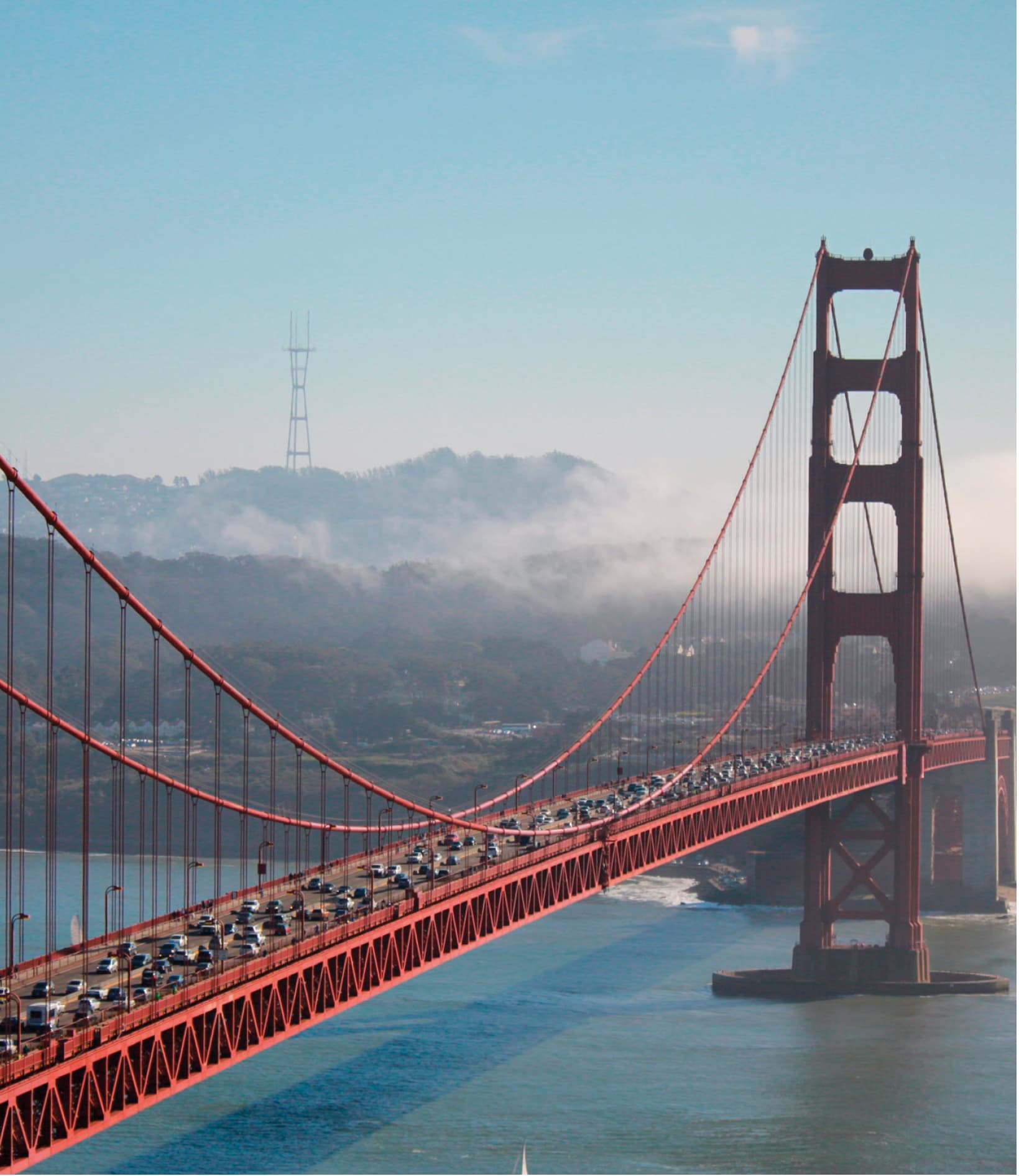 A bridge with a high volume of traffic (occupancy)