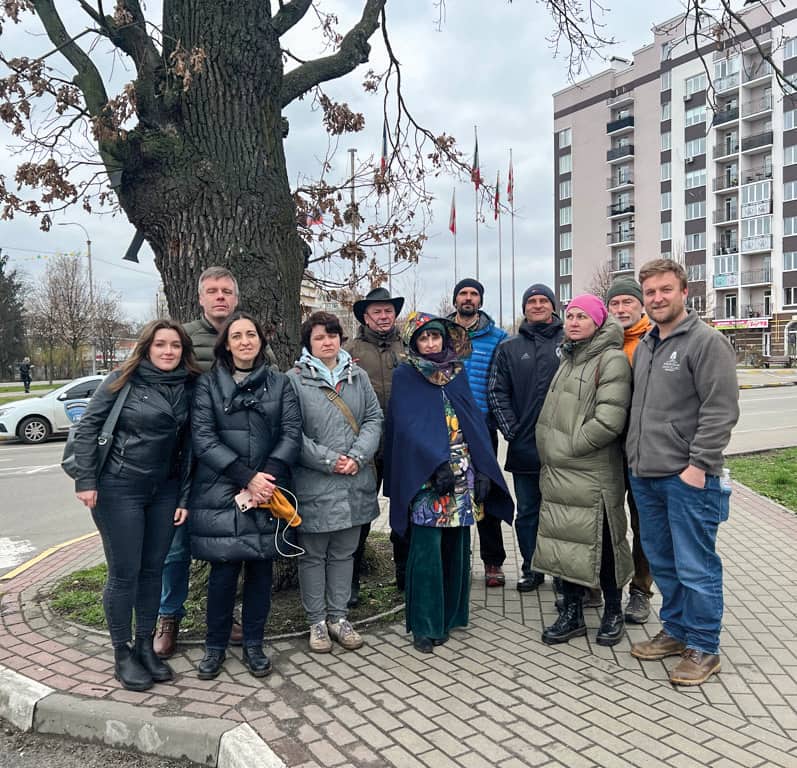 A group photo in Bucha.