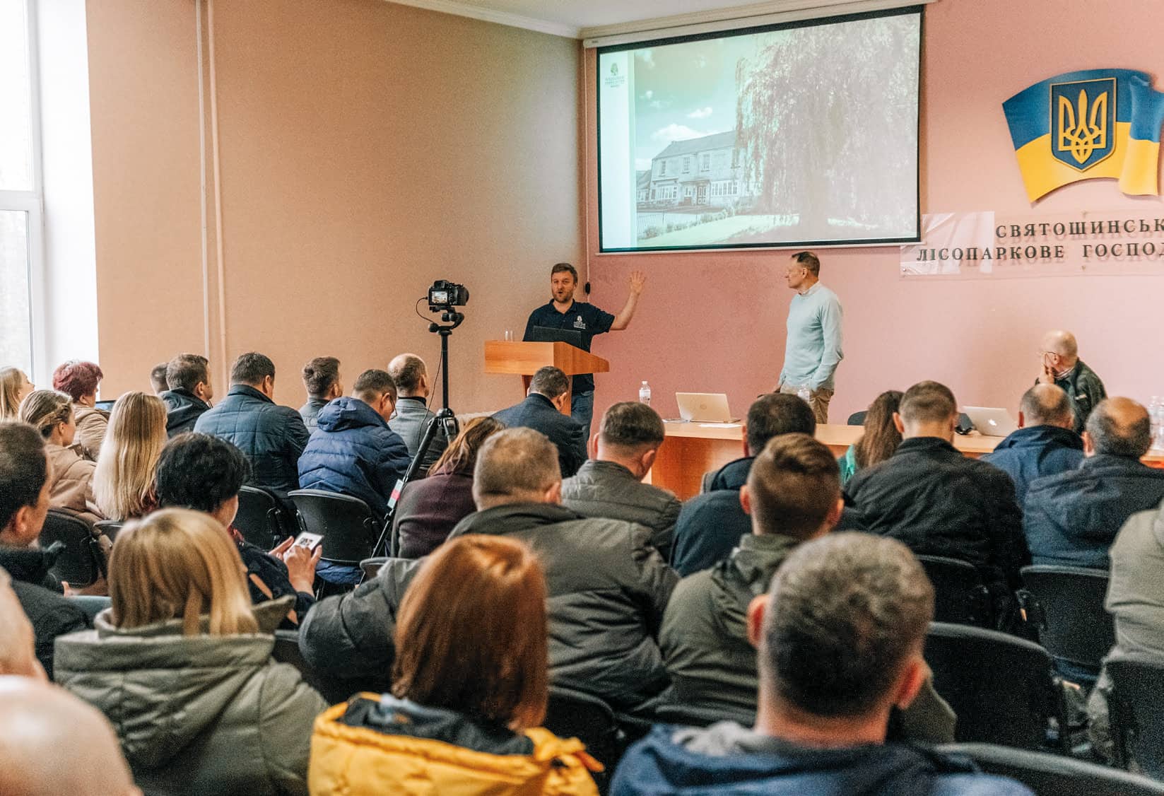 John Parker presenting in Kyiv.