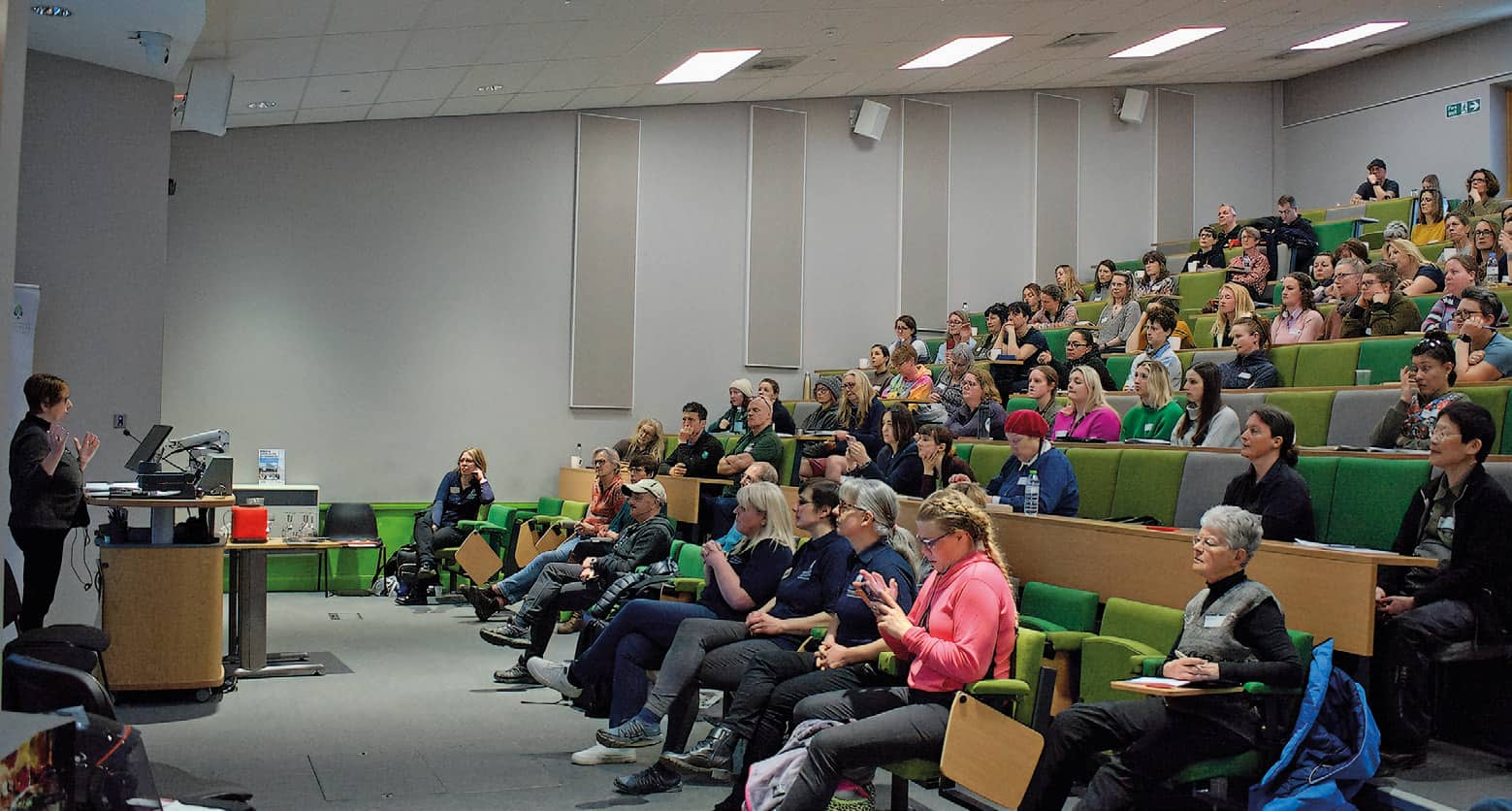 Delegates enjoy morning talks in the Jodrell lecture theatre.