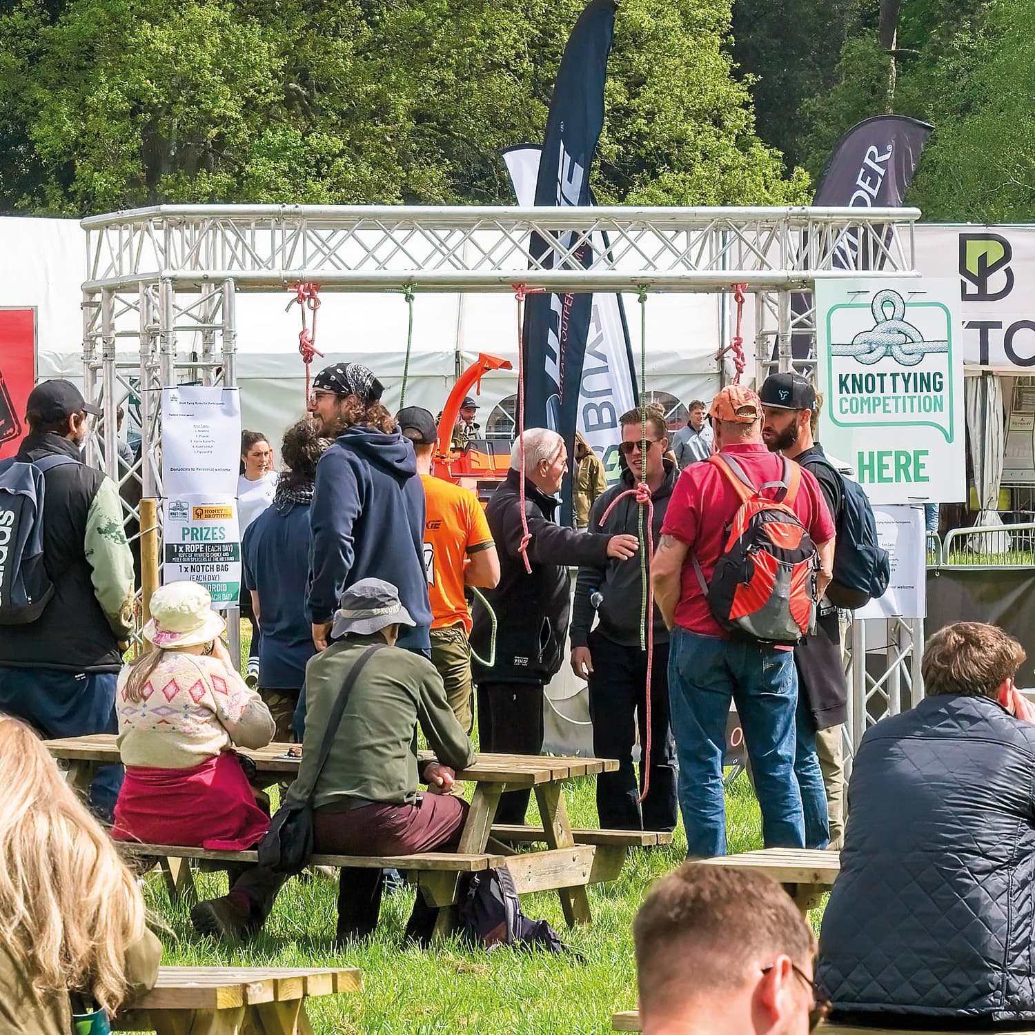 The ARB Show Knot Tying Competition in full swing