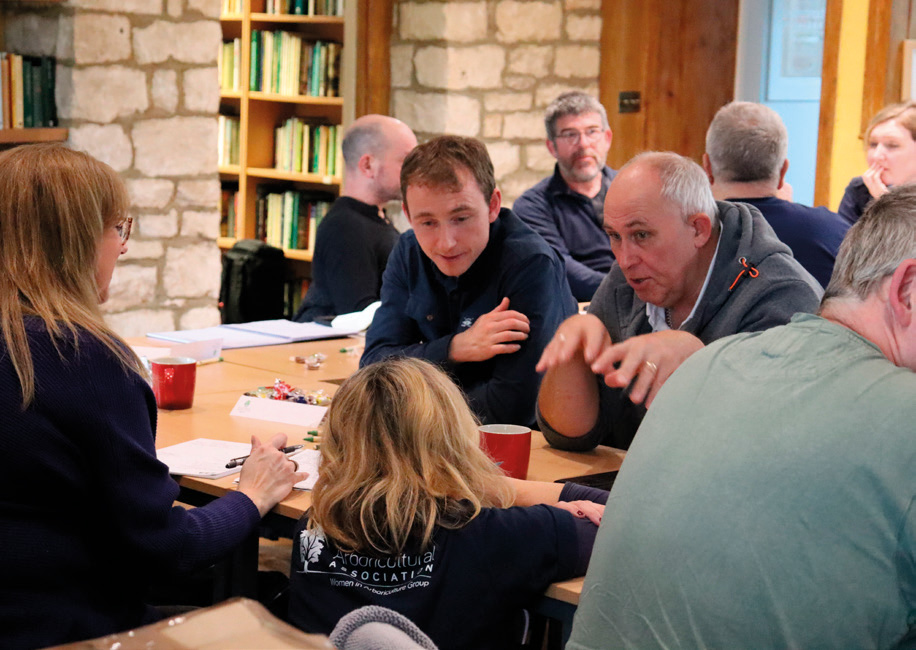 Bob Widd (fourth from right) and Oisin Kelly (fifth from right) at October’s Branching Out event with colleagues from other branches and Association staff