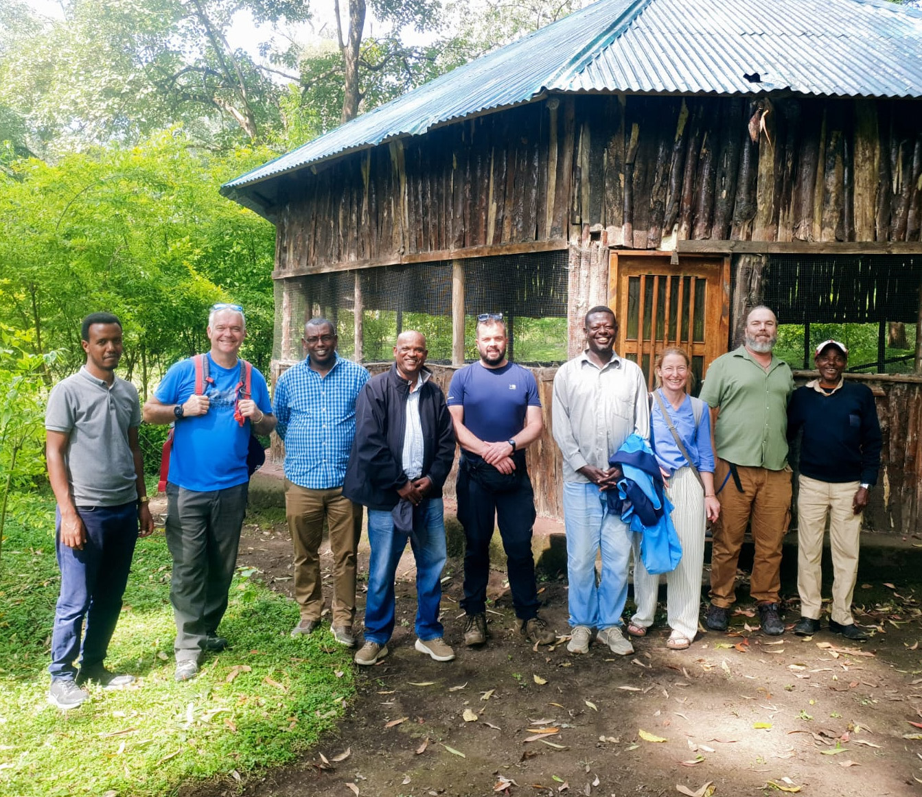 With the team at Wondo Genet Arboretum.