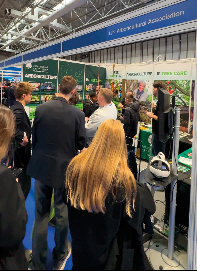The Association’s stand at the National School and College Leavers Festival.