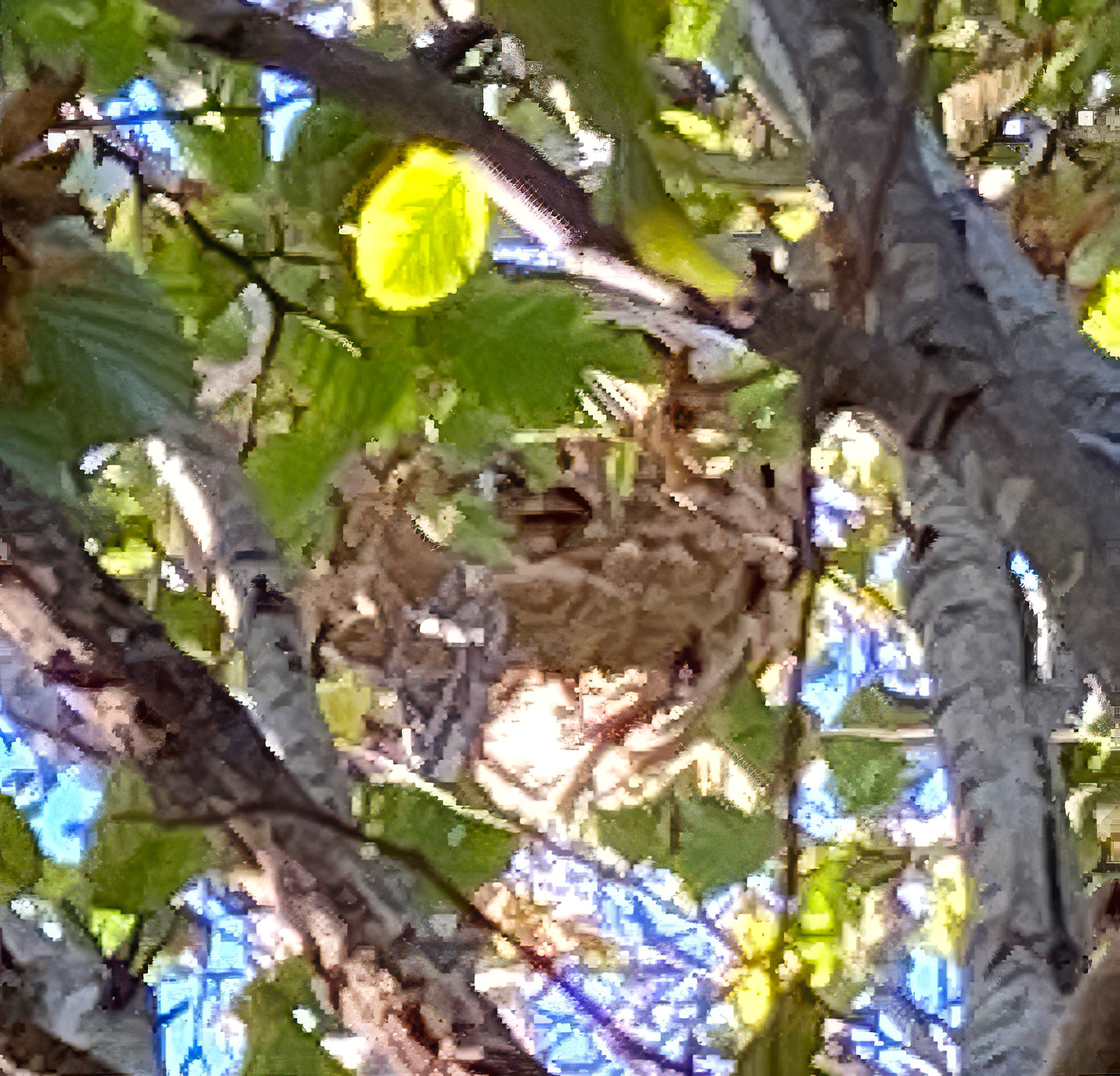Yellow-legged hornet nests. (© Crown copyright)