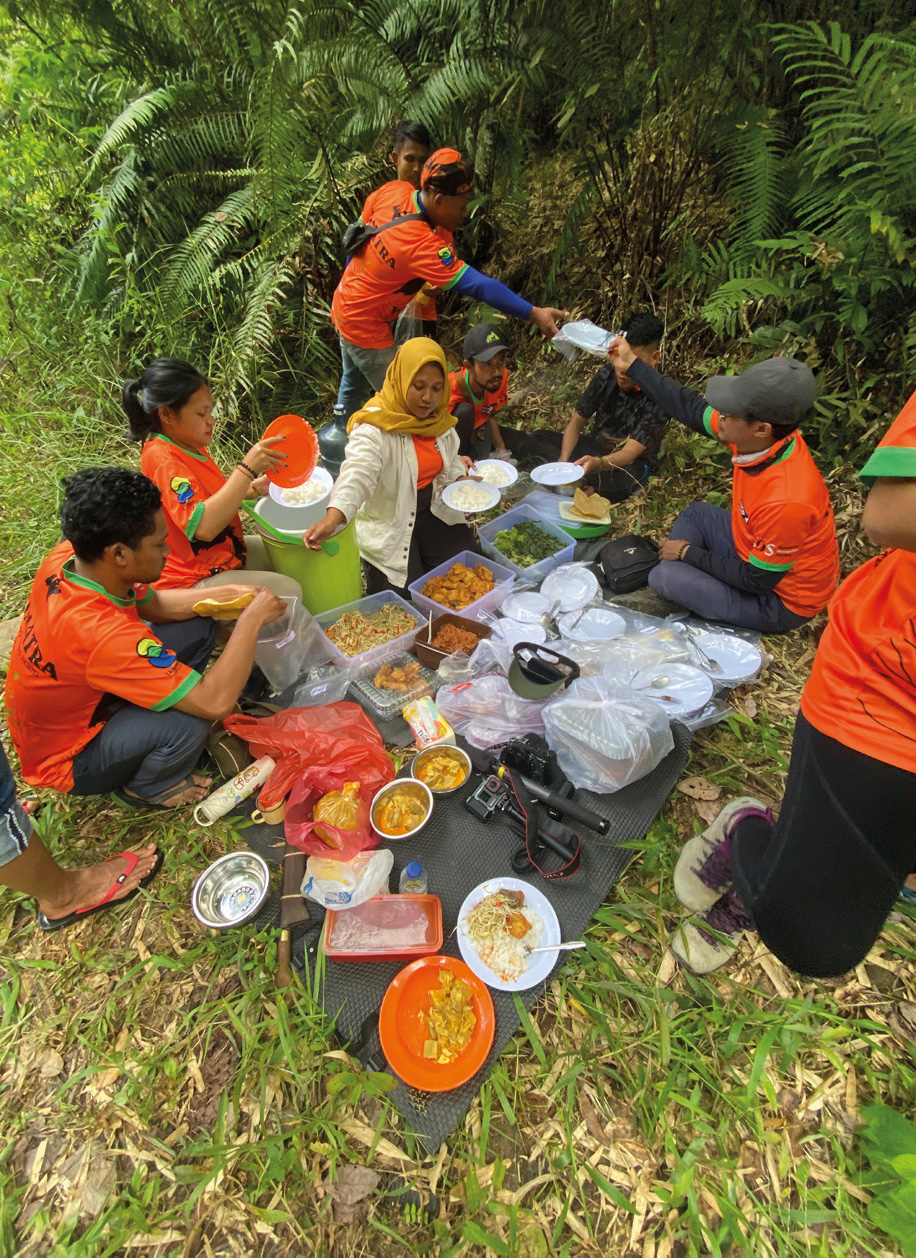Lunch preparation.