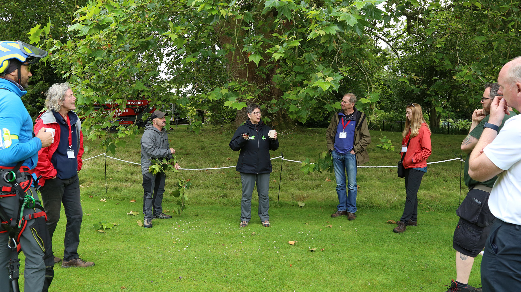 Experts from the UK and beyond discussing the future of Ely's London plane, July 2024