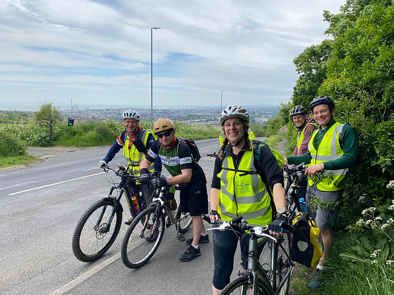 The riders with bikes