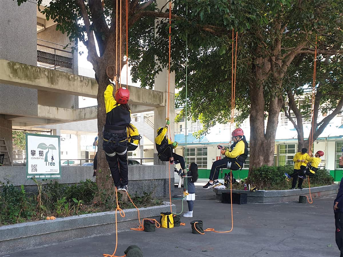 Just another day hanging out at work for Sylvia Hsu of Climbing Trees
