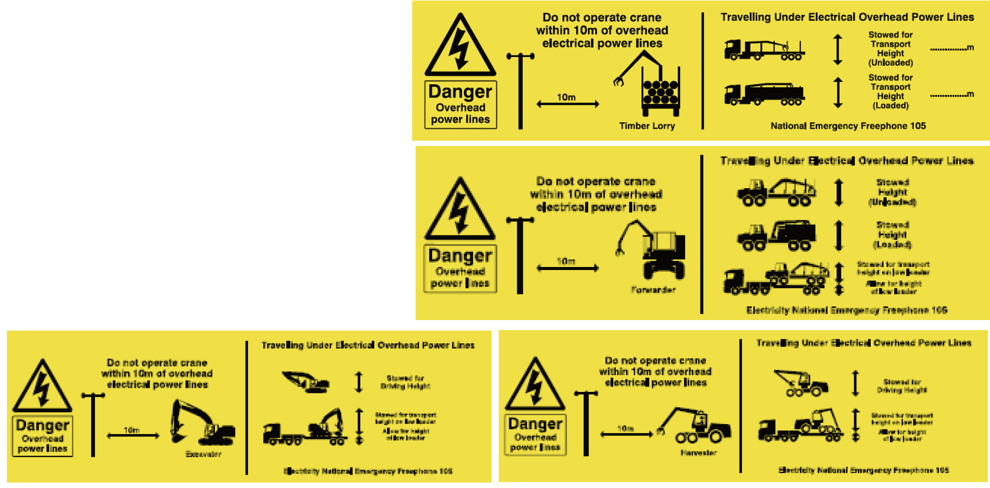 Range of cab stickers