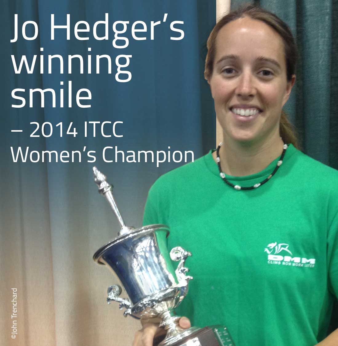 Jo Hedger's winning smile - 2014 ITCC Women's Champion. (John Trenchard)