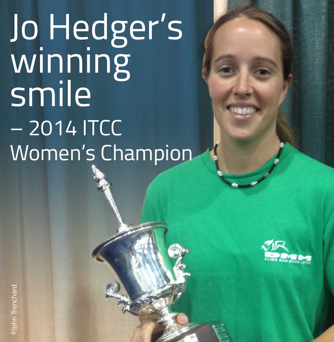 Jo Hedger's winning smile - 2014 ITCC Women's Champion. (John Trenchard) Jo Hedger's winning smile - 2014 ITCC Women's Champion. (John Trenchard)