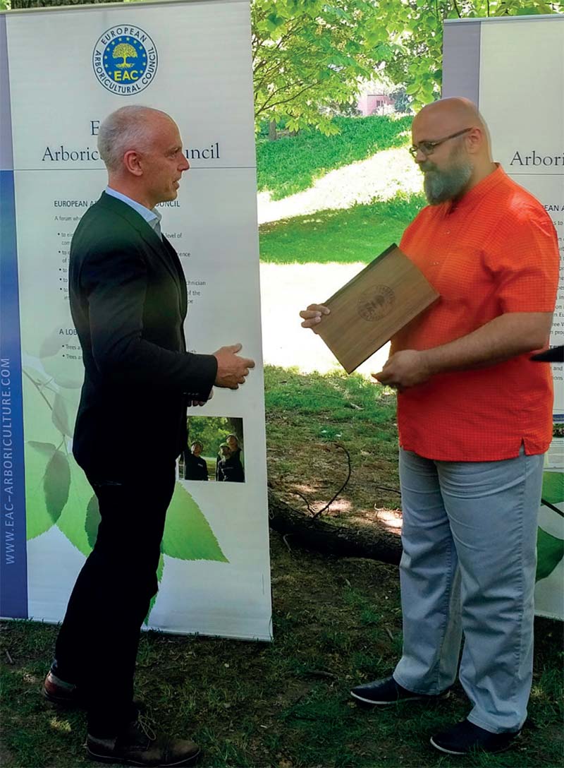 European City of Trees Award handover in Trnava.